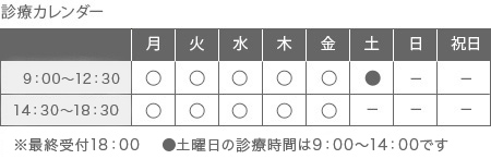 診療カレンダー